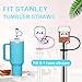 Coneatness Nurse Straw Covers Cap 50 Pcs for Stanley Cup 30&40 Oz, Tumbler, Water Bottle Silicone Straw Toppers Fit 10mm Reusable Straws, Cute Nurse Gifts