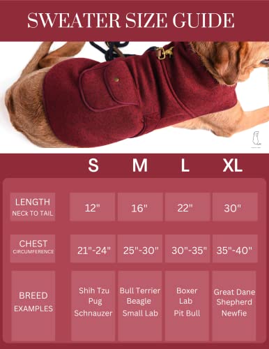 Kendall Wags Dog Winter Coat - Premium Maroon Red Fleece Dog Sweater Vest. Adjustable, Luxury & Soft for Pets of All Breeds and Sizes Large Medium Small - Image 7