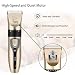 Professional Dog Grooming Clippers for Thick Hair - Low Noise, Rechargeable, Cordless Trimmer with Detachable Metal Blade