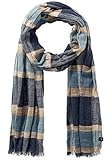 Aus 100% Baumwolle camel active Herren Baumwollschal im Karomuster Dunkelblau menswear-OS