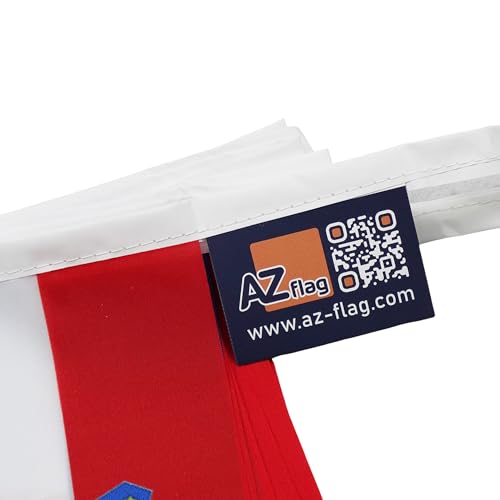 Image of AZ FLAG Croatia 6 meters BUNTING Flag 20 flags 9'' x 6'' - Croatian STRING flags 15 x 21 cm