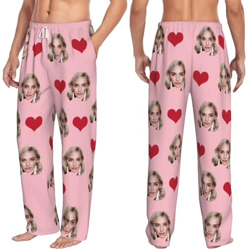 Personalized Pajamas Pants with Photo for Men Women, Custom Pajama Pants Anniversary, Mens Pajama Pants with Pockets2