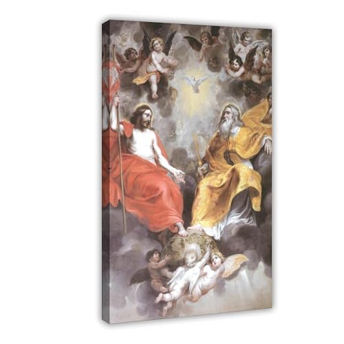 Impression toile baroque Trinity de Hendrick Van Balen avec cadre premium