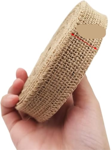 Cinta de yute de 25mm en rollo de 2 metros para manualidades y decoración 2