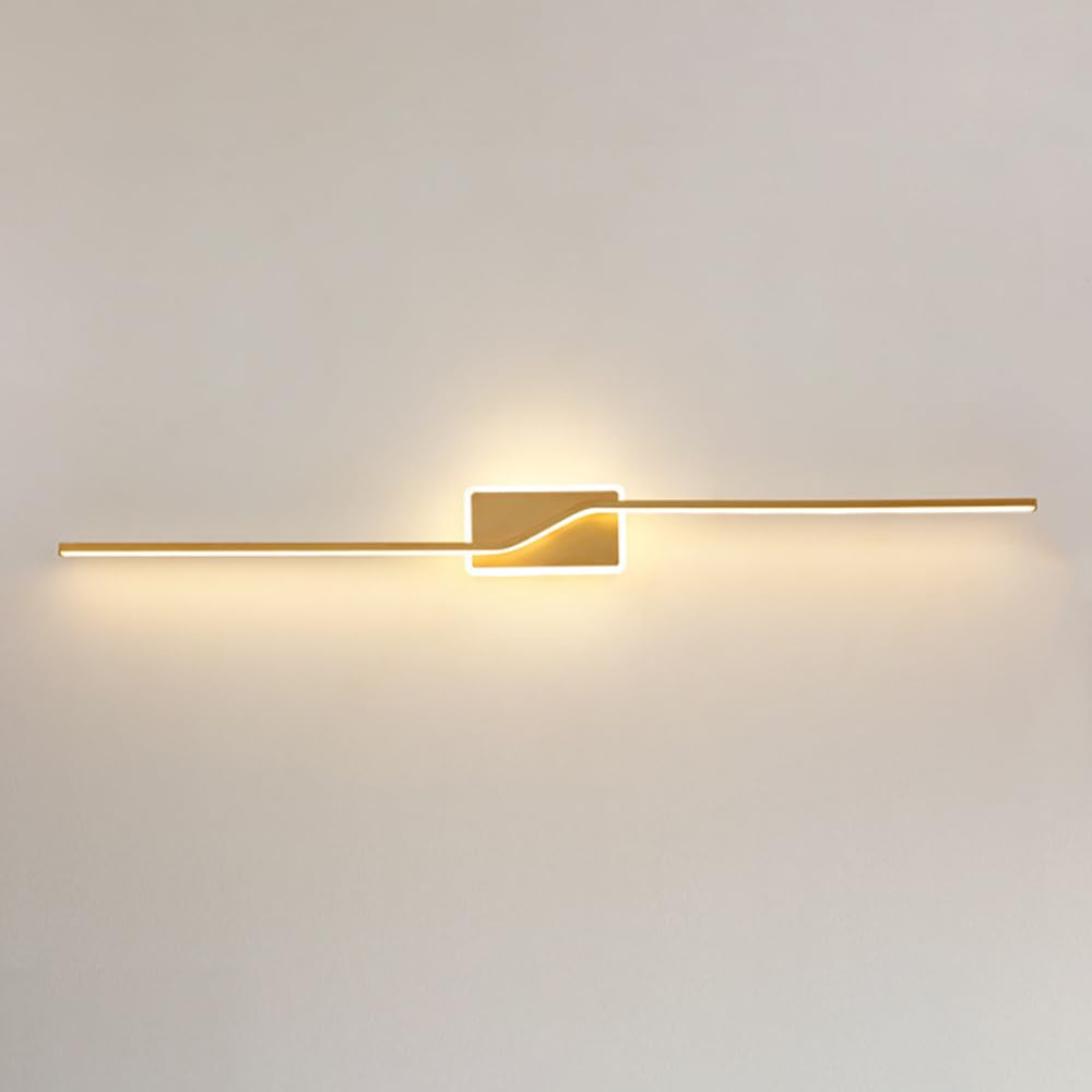 SXSCARKX Modern Linear Wall Sconce 3000K LED Sconces Lighting Aluminum Light Minimalist Style Long Strip Lamp for Bedroom Living Room Bathroom Hallway