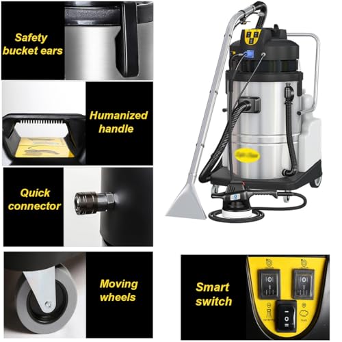 Nettoyeur de tapis portable – Aspirateur extracteur de nettoyage en profondeur pour tapis, canapé, rideaux et détails de voiture – Puissant, léger et facile à utiliser pour le nettoyage de la maison