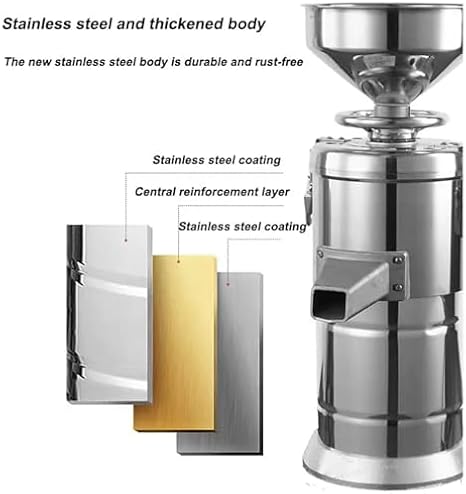 Peanut Butter Maker Machine, 1500W Electric Grain Grinder, 35kg/h Food Processor for Sesame, Peanuts, Almonds, Walnuts, Cashews, 1450RPM Aluminum Alloy