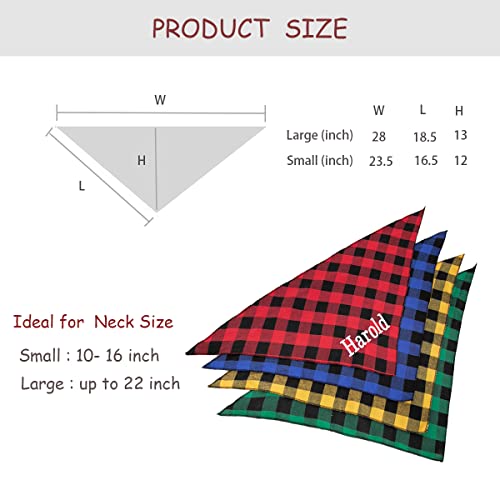 Personalized Dog Bandana Embroidered Name Custom Neckwear Dog Scarf Triangle Bibs Kerchief Pet Costume Accessories For Small Medium Large Dogs Cats Pets Birthday Gift #TOP6
