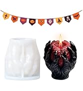 4-teilige Halloween Silikonformen - Für Kerzen, Seife & Harz Mit Fledermaus, Kürbis, Geist