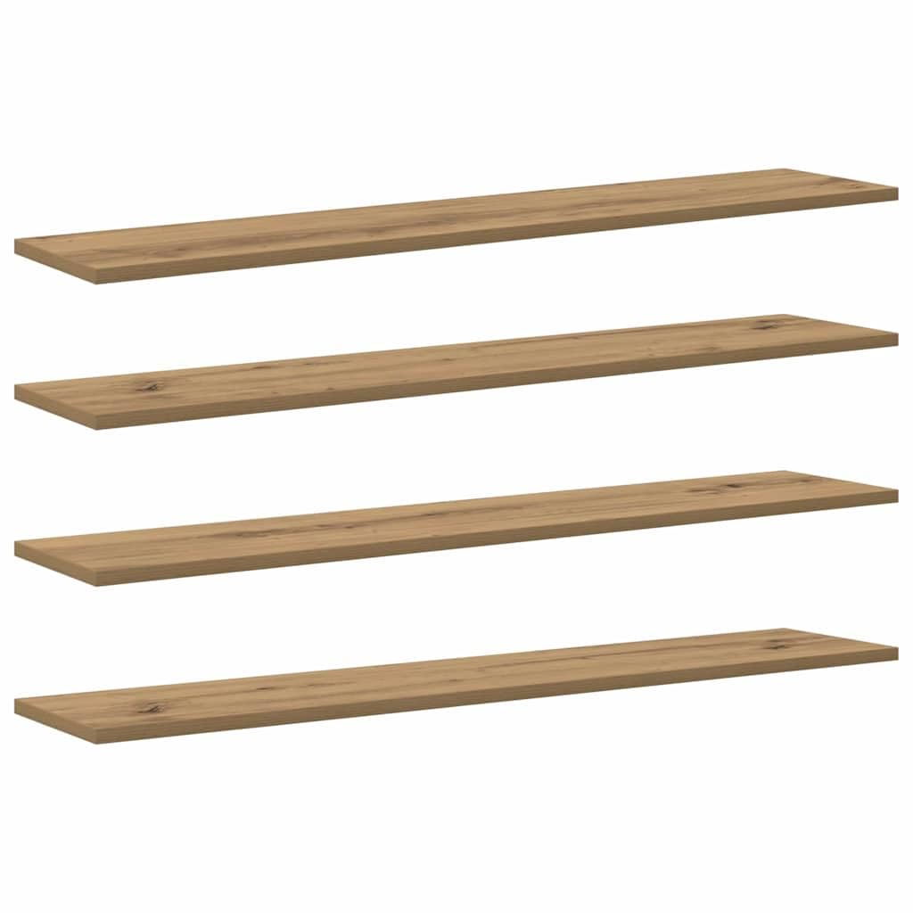 vidaXL Półka na książki 3 poziomy 4 szt. 100 x 20 x 1,5 cm Brązowy