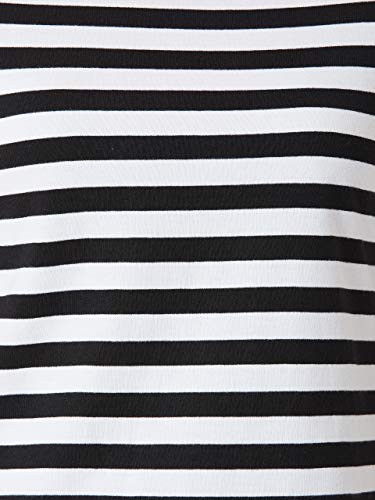 Image of Miss Chase Women Casual Boat Neck Cotton Striped Regular Fit Top