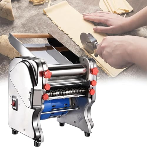 550W Automatic Noodle Maker - Commercial Kneading Machine for Fresh Spaghetti, Lasagna, Linguine in 10 Minutes, Adjustable Thickness, FKM200, Perfect for Home Chefs