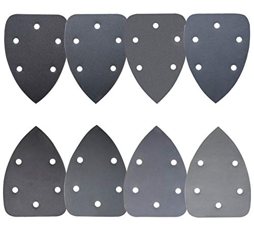 Aewio 140mm 5穴 #320 - #2000 サンドペーパー サンダー用 サンディングディスク 64枚に8タイプ  塗装面の研磨 金属表面の錆取り 研磨 木工生地研磨などに