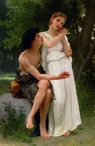 Affiche Impression d'art Bouguereau tableau admiration maternelle toile 60x90