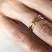 Ellie J Maui Hammered Gold Band - 3 mm Wide Handmade Ring for Women - Stacking Band Size 6 14k Gold Filled - Each and Every Ring is Hand Hammered - Stamped Inside 14k/20 GF (6)