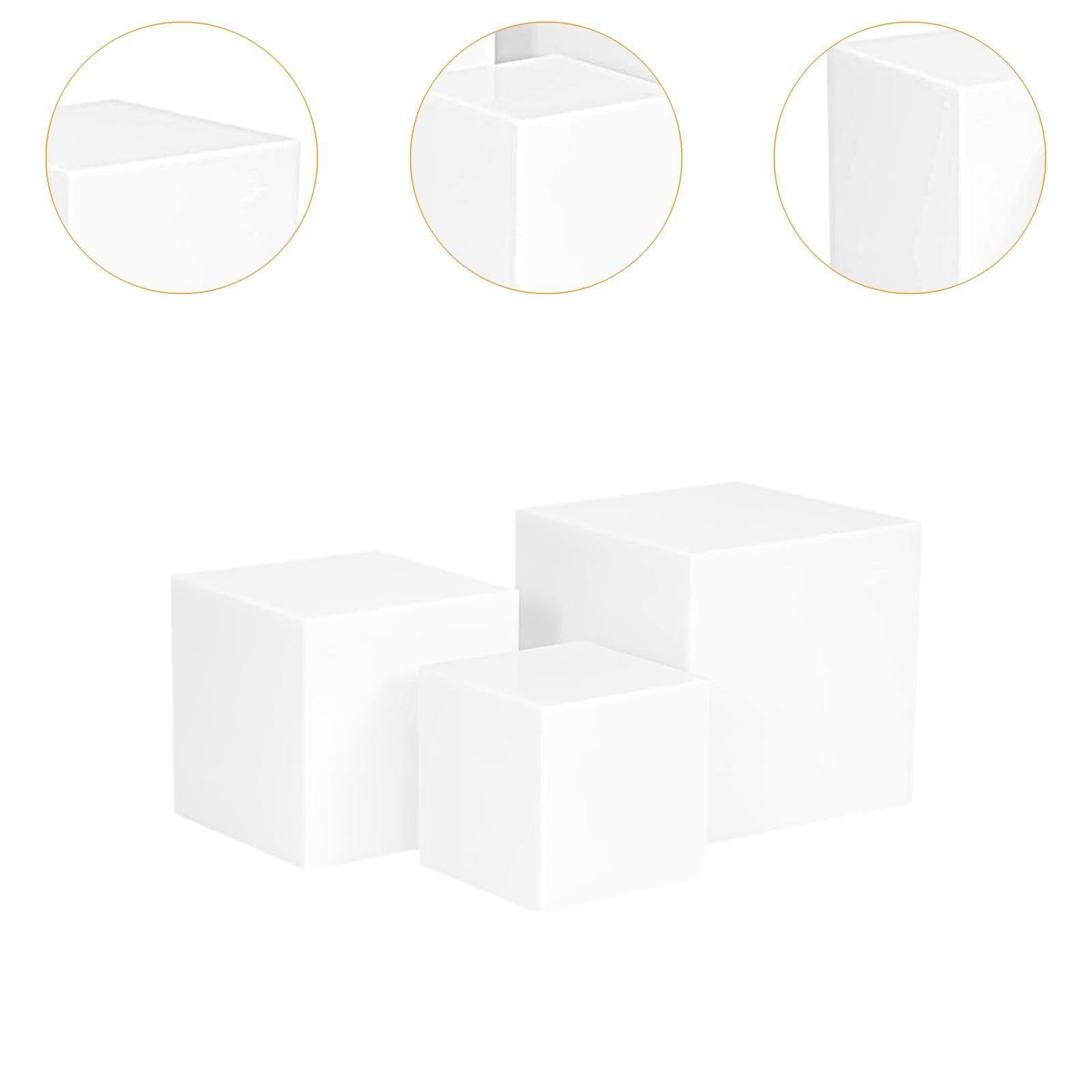 Set di 3 alzate in acrilico per esposizioni alimentari, ascensori bianchi per buffet, per catering, perfetti per eventi, feste e matrimoni
