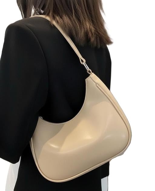 Image of Modern crescent sling handbag for women girls office daily travel use compact lightweight shoulder bag