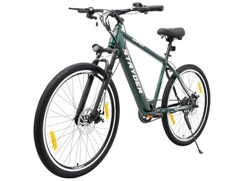 Image of Stryder Amped 27.5T Electric Cycle for Men & Women 36V Internal Battery Upto 35km Range Waterproof LCD Display EN06 Dual Disc Brakes Front Suspension || Height 5.4 to 6 feet Green