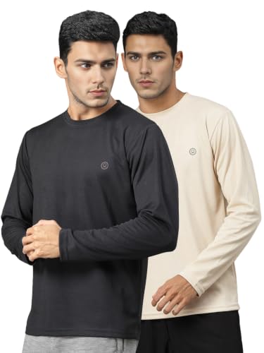 Image of CHKOKKO Gym T Shirts for Men Workout Solid Quick Dry Sports Men T-Shirts Breathable Lightweight Full Sleeve Regular Fit Round Neck Running Stylish Tshirt for man