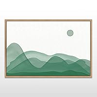 Framed Canvas Wall Art Abstract Mountain Scenery Canvas Prints Home Artwork Decoration for Living Room,Bedroom - 16x24 inches