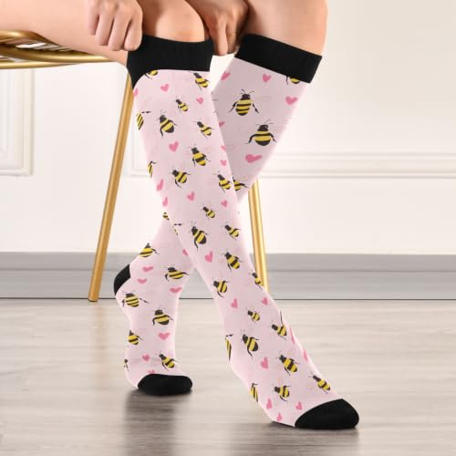 Image of Wusikd Halloween Black Cat Compression Socks for Women and Men Circulation Pumpkin Long Socks for Athletic Running 1