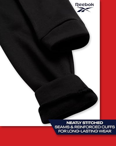 Reebok Boys Sweatpants - 2 Pack Performance Fleece Boys Joggers Athletic Pants with Elastic Waistband for Toddlers and Kids4
