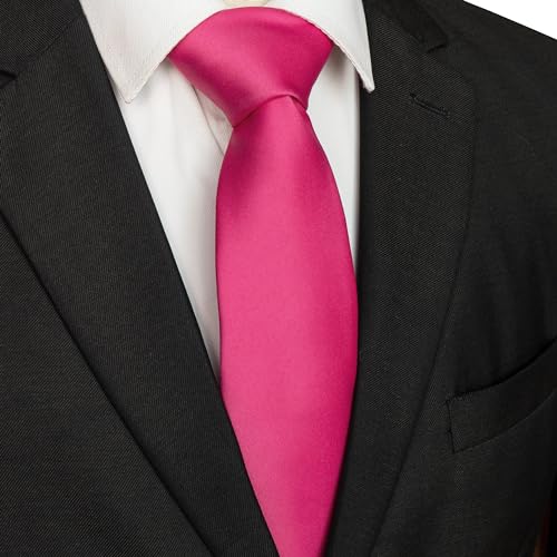 Image of JEMYGINS Solid Color Tie Mens Necktie for Business and Wedding