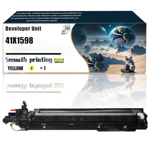 Replacement Parts Developer Unit 41X1598 Compatible with Lexmark CS921de CS923de CX920de CX921de CX922de CX923dte Printers, Contains Chip and Clear Printing (1 Pack Yellow)