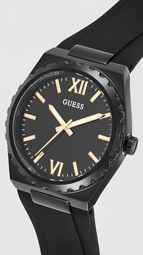 Image of Guess Round 42mm Black Dial Analog Men Watch - U1451G1M