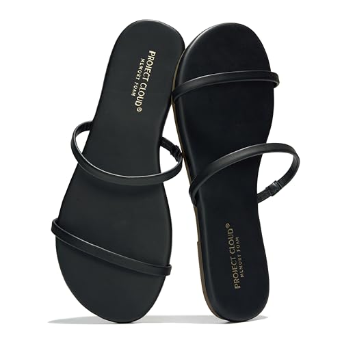 Project Cloud Summer Sandals for Women 2026 - Memory Foam Insole and Eco-Crafted Leather Beach Flip...