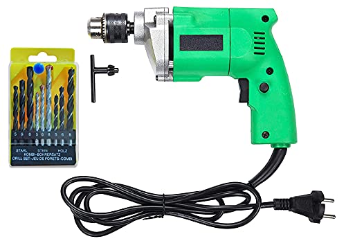 ATHRZ 10 mm Powerful Electric Drill Machine with 9 Pieces Drill Bit Set - CMDRL9PCBIT