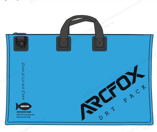 ARCFOX 28x17in Fish Bag Waterproof Leakproof with Removable Mesh, Drain Valve, Reinforced Shoulder Strap, Waterproof Zipper, See-through Pocket, Blue