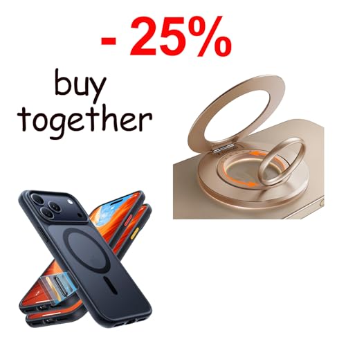TORRAS Magnetic Case & Magnetic Phone Grip Ring Holder Kickstand