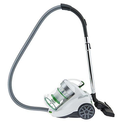 H.Koenig Aspirateur sans sac multicyclonique traineau AXO900, classe énergétique AAA, blanc, Silencieux, Puissant, Efficace, pour tapis et sols durs, inclus brosse poussière et suceur plat - Image 4