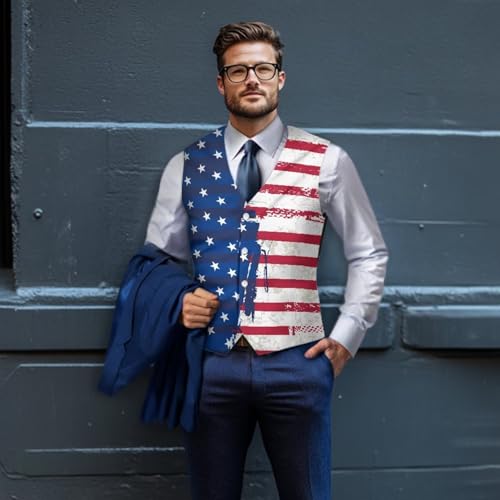 Men's Casual Dress Suit Vest with Buttons Slim Fit Business Formal Waistcoat Vests with Back Strap4