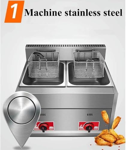 Friteuse gaz double cylindre pour comptoir, la solution 20L pour frites parfaites en restaurant - 3