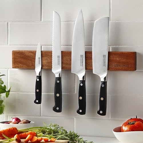 KEEMAKE Serrated Bread Knife for Homemade Bread 8 Inch, Sharp High Carbon German Stainless Steel Blade, Bread Cutter with Full Tang Black Handle for Slicing Bread, Bagels,Cake - Image 7