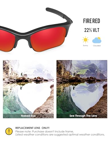 Image of BLAZERBUCK Replacement Lenses & Sock Kit for Oakley Half Jacket XLJ /Half Jacket XLJ Asian Fit Sunglass