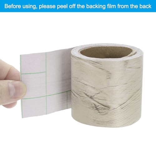 Image of PATIKIL Wood Grain Repair Tape 2in x16ft, Self Adhesive Realistic Textured Repair Tape Patch for Floor Door Table Cabinets Desk, White Maple