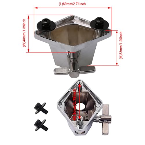 Soporte para patas de tom piso para batería plata miniatura 7