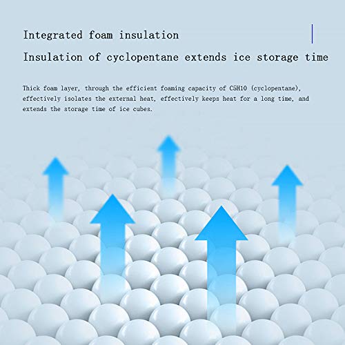 MHGD Eismaschine für die Arbeitsplatte, tragbare und kompakte 2,2-l-Eismaschine, Eiswürfel in 6 Minuten fertig… – Bild 6