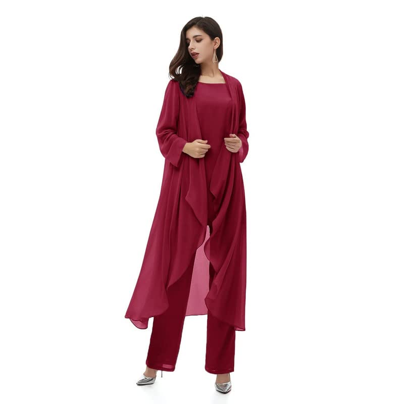 Aibilye Mutter der Braut Hosenanzug Chiffon Damen Hochzeitsgast Kleid...
