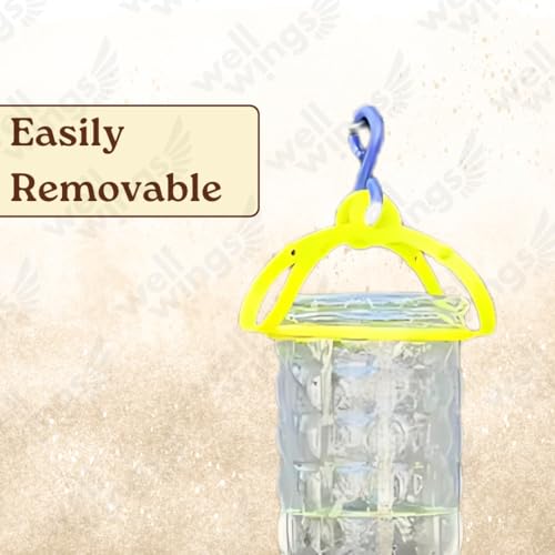 Image of 2-Pack Bird Water Station - Keep Wild Birds Hydrated with Constant Fresh Water | Easy-to-Fill Hanging Waterer with Circular Drinking Tray | Perfect for attracting Sparrows