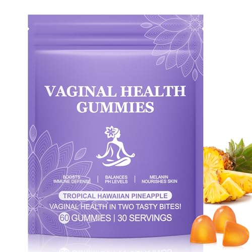 Vegan Feminine Balance Gummies 60 Stück - Probiotika mit Ananas & Vitamin C für pH-Wert Balance Laktosefrei & Glutenfrei - Frauengesundheit Nahrungsergänzung