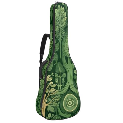 Sac pour guitare acoustique vert avec crochet arrière idéal pour voyager avec élégance