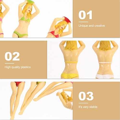 BESPORTBLE 6Pcs Biquíni Tees De Golfe Colorido Pin- up Senhora Menina T De Golfe Plástico Engraçado