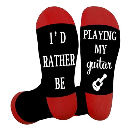 Gishnia Guitar Gifts for Guitarists,Fathers Day Presents,Unusual Accessories Gifts for Guitar Players Dad Boyfriend Husband Brother Friend,Men Socks,Christmas Presents for Men