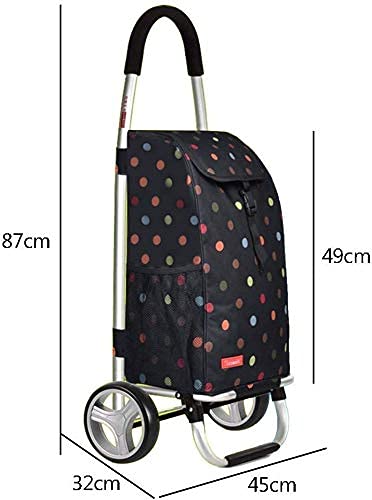 Multifunktions-Einkaufstrolley, tragbar, Sackkarre, zusammenklappbar, robust, aus Aluminiumlegierung, für Haushalt… – Bild 3