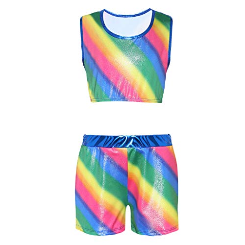 DYNWAVE Conjunto de 2 Peças de Maiô de Ginástica Sem Mangas para Meninas E Meninas para Meninas -íri