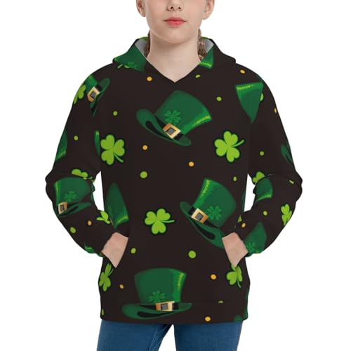 St. Patrick's Day8 Kid Hoodies Boys Sweatshirts Girls Pullover with Pocket